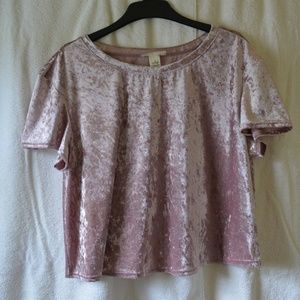 NY LA Pink Velvet T-Shirt